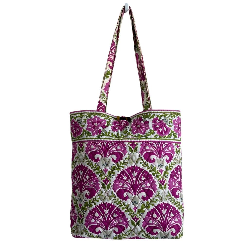 Vera Bradley Julep Tulip Toggle Tote Large Double Shoulder Strap Cotton Bag